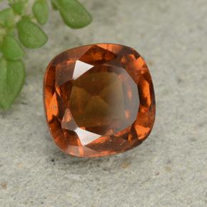 Grenat hessonite orange naturelle coupe coussin, 1,95 ct, VVS-VS