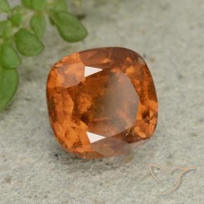 Grenat Hessonite Orange foncé naturelle Coussin, 1.88 ct, VS-SI