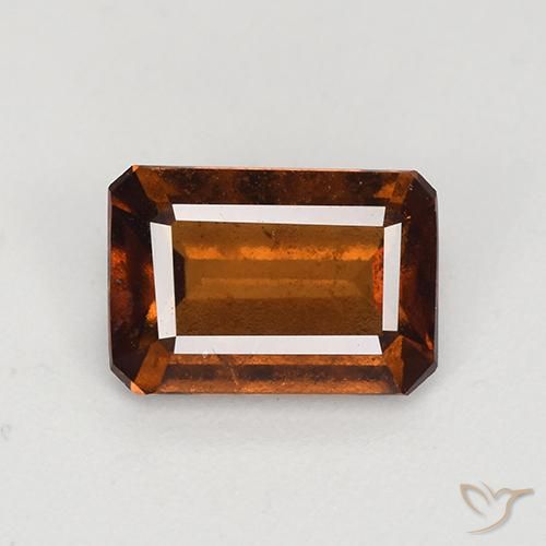 1.92ct Naturel Orange foncé Grenat Hessonite, Taille émeraude, VS