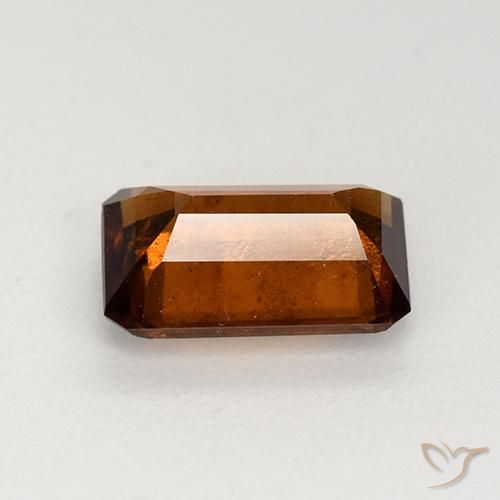 Grenat Hessonite Orange foncé naturelle Octogone / coupe Émeraude, 1.92 ct, VS
