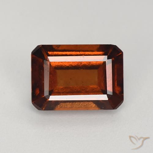 Grenat Hessonite Orange foncé naturelle Octogone / coupe Émeraude, 2.56 ct, VS