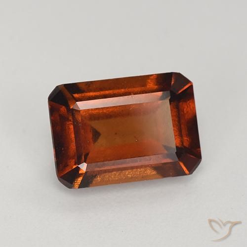 Grenat Hessonite Orange foncé naturelle Octogone / coupe Émeraude, 2.56 ct, VS