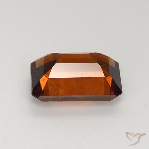Grenat Hessonite Orange foncé naturelle Octogone / coupe Émeraude, 2.56 ct, VS