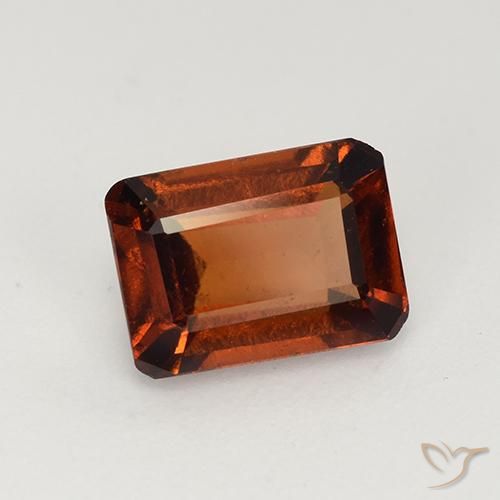 Grenat Hessonite Orange foncé naturelle Octogone / coupe Émeraude, 1.95 ct, VS
