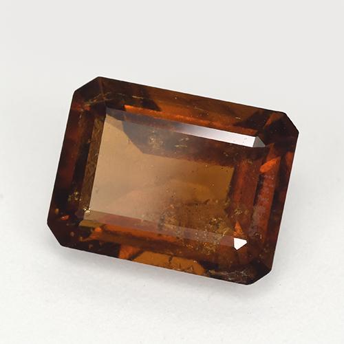 Grenat Hessonite Orange foncé naturelle Taille émeraude, 4.33 ct, VS-SI