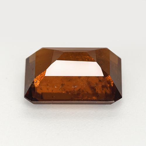 Grenat Hessonite Orange foncé naturelle Taille émeraude, 4.33 ct, VS-SI