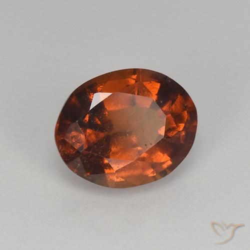 Grenat Hessonite Orange moyen naturelle ovale, 1.48 ct, VS