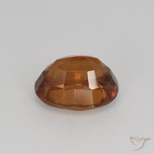 Grenat Hessonite Orange rougeâtre naturelle ovale, 1.52 ct, VS