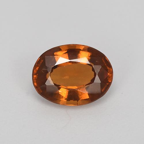 Grenat hessonite orange naturelle coupe ovale, 1,27 ct, VS