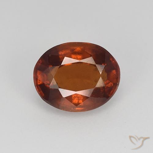 1.56ct Naturel Marron chaud Grenat Hessonite, ovale, VS