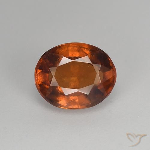 1.37ct Naturel Brun cannelle profond Grenat Hessonite, ovale, VS