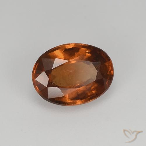 Grenat Hessonite Brun pain d'épices naturelle ovale, 1.60 ct, VS