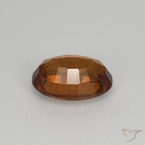 Grenat Hessonite Brun pain d'épices naturelle ovale, 1.60 ct, VS