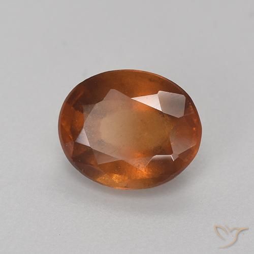 Grenat Hessonite Orange foncé naturelle ovale, 1.91 ct, VS-SI