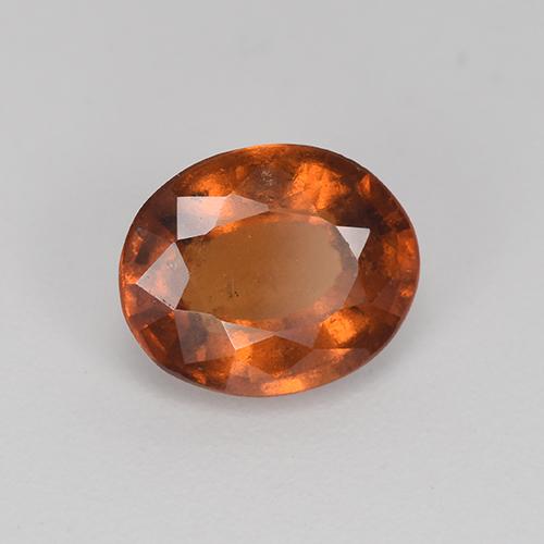 Grenat hessonite marron naturelle coupe ovale, 2,26 ct, VS-SI