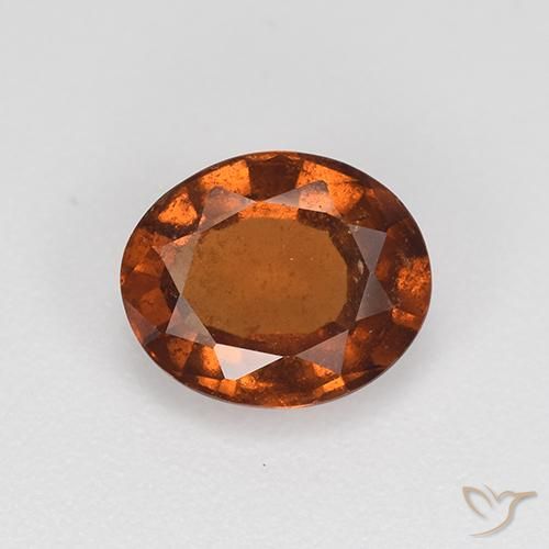 2.00ct Naturel Brun orangé Grenat Hessonite, ovale, VS-SI