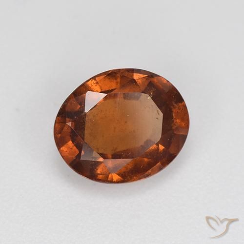 Grenat Hessonite Brun orangé naturelle ovale, 2.00 ct, VS-SI