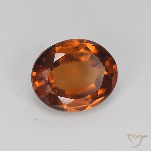 Grenat Hessonite Marron chaud naturelle ovale, 2.12 ct, VS