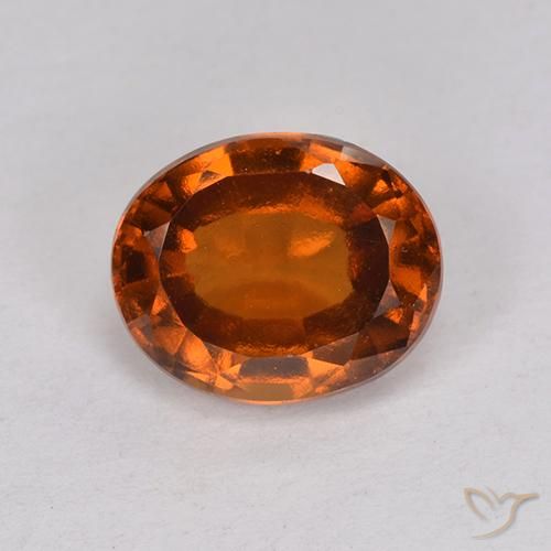 2.16ct Naturel Brun orangé Grenat Hessonite, ovale, VS