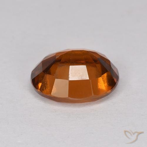 Grenat Hessonite Brun orangé naturelle ovale, 2.16 ct, VS