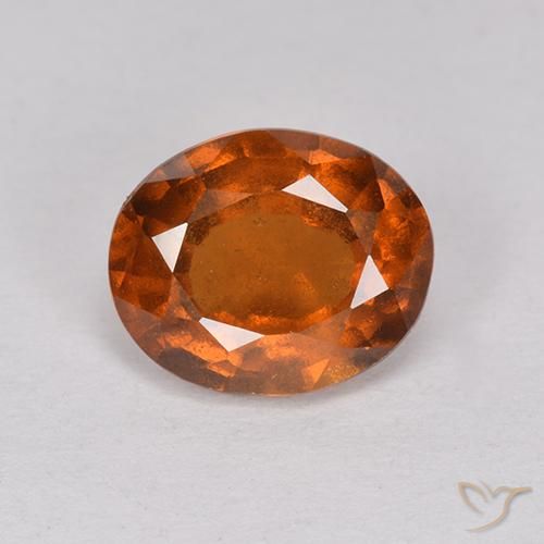 1.84ct Naturel Orange foncé Grenat Hessonite, ovale, VS-SI