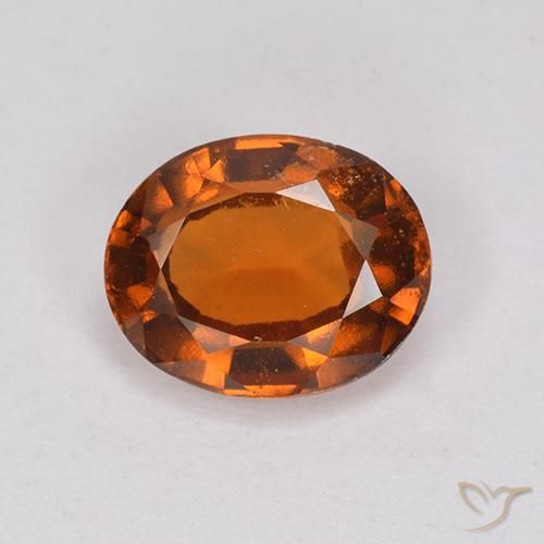Grenat Hessonite Orange foncé naturelle ovale, 1.94 ct, VS-SI