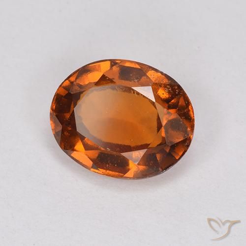 Grenat Hessonite Orange foncé naturelle ovale, 1.94 ct, VS-SI