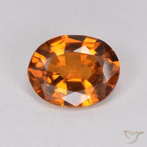 Grenat Hessonite Orange moyen-foncé naturelle ovale, 1.78 ct, VS-SI