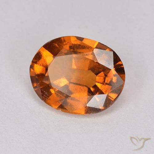 Grenat Hessonite Orange moyen-foncé naturelle ovale, 1.78 ct, VS-SI