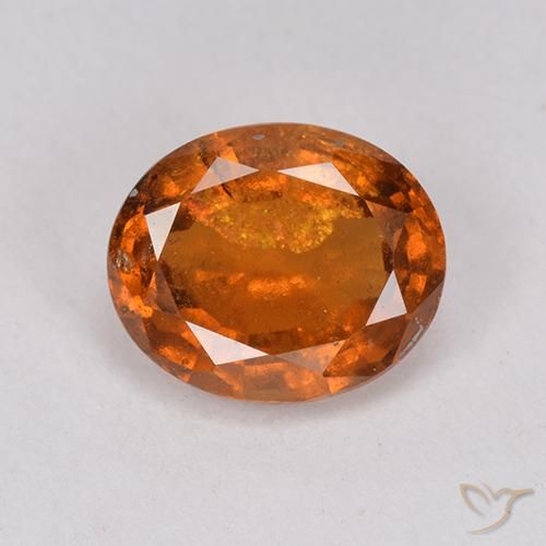 Grenat Hessonite Orange moyen-foncé naturelle ovale, 1.98 ct, VS-SI