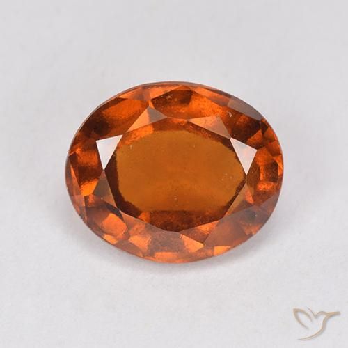 2.46ct Naturel Ambre orange Grenat Hessonite, ovale, VS-SI