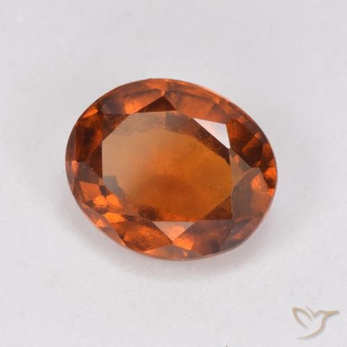Grenat Hessonite Ambre orange naturelle ovale, 2.46 ct, VS-SI