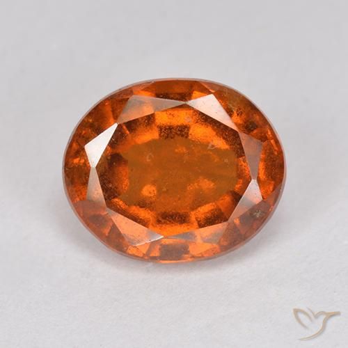 2.64ct Naturel Ambre orange Grenat Hessonite, ovale, VS-SI