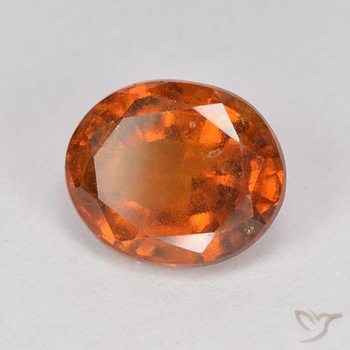 Grenat Hessonite Ambre orange naturelle ovale, 2.64 ct, VS-SI