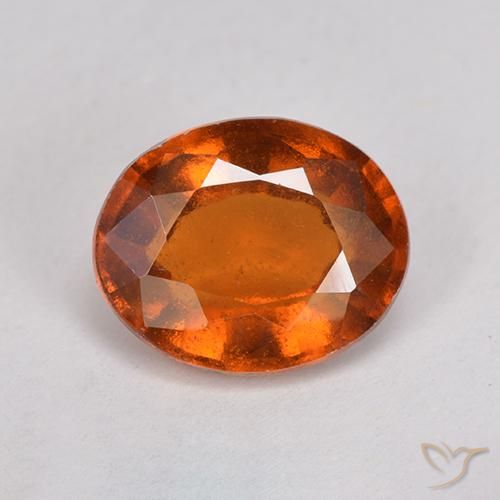 Grenat Hessonite Orange rougeâtre naturelle ovale, 2.72 ct, VS-SI