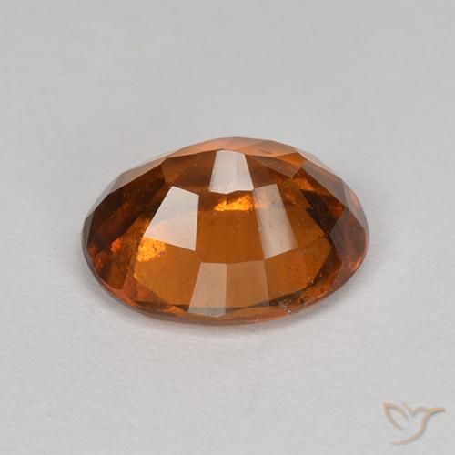 Grenat Hessonite Orange feu naturelle ovale, 1.76 ct, VS