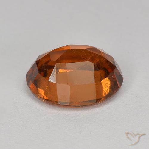 Grenat Hessonite Orange rougeâtre naturelle ovale, 2.07 ct, VS