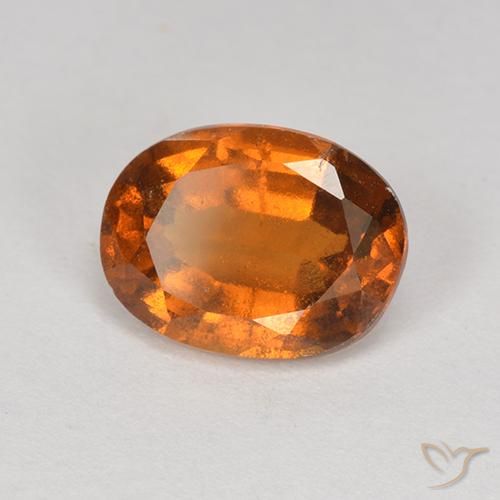 Grenat Hessonite Orange foncé naturelle ovale, 2.01 ct, VS