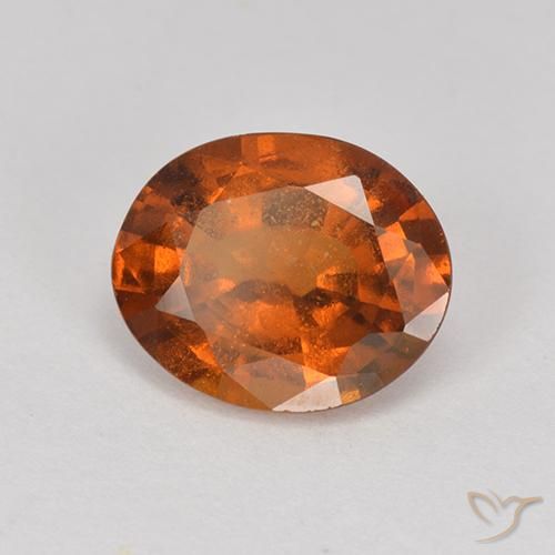 Grenat Hessonite Orange foncé naturelle ovale, 1.80 ct, VS-SI
