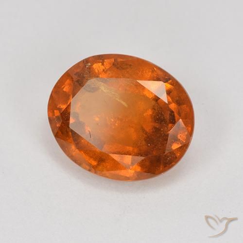 Grenat Hessonite Orange foncé naturelle ovale, 2.18 ct, VS-SI