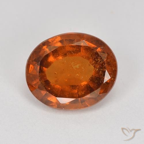 1.90ct Naturel Orange rougeâtre Grenat Hessonite, ovale, VS-SI