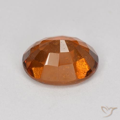 Grenat Hessonite Orange rougeâtre naturelle ovale, 1.90 ct, VS-SI