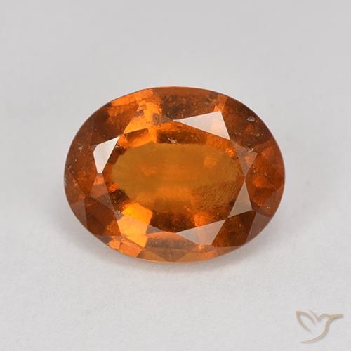2.28ct Naturel Orange foncé Grenat Hessonite, ovale, VS