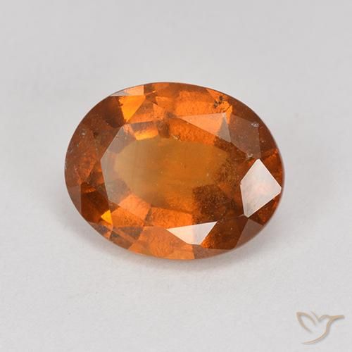Grenat Hessonite Orange foncé naturelle ovale, 2.28 ct, VS