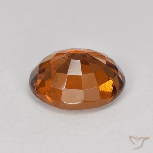 Grenat Hessonite Orange foncé naturelle ovale, 1.87 ct, VS