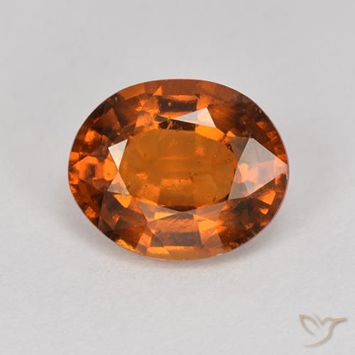 Grenat Hessonite Orange foncé naturelle ovale, 2.23 ct, VS-SI