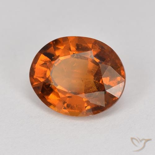 Grenat Hessonite Orange foncé naturelle ovale, 2.23 ct, VS-SI