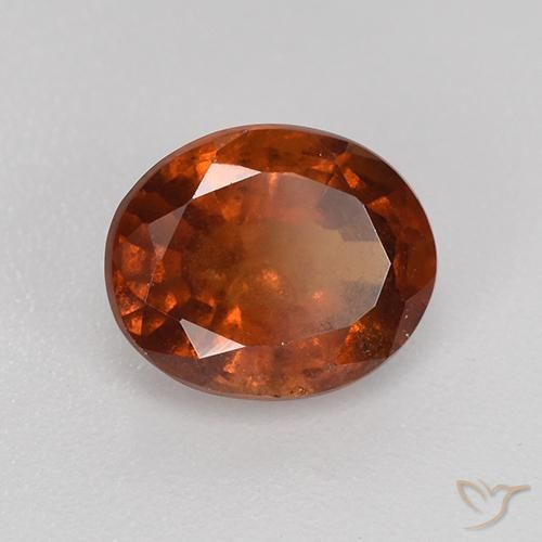 Grenat Hessonite Orange feu naturelle ovale, 1.87 ct, VS-SI