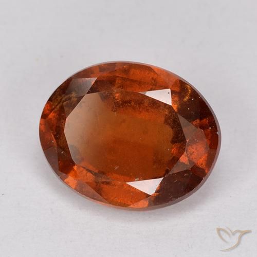 Grenat Hessonite Orange feu naturelle ovale, 2.55 ct, VS-SI