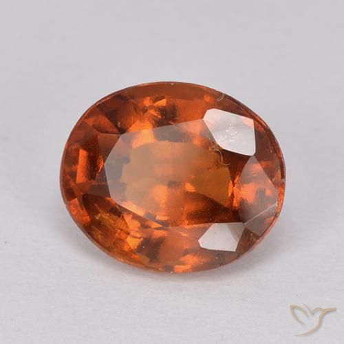 Grenat Hessonite Orange foncé naturelle ovale, 2.26 ct, VS